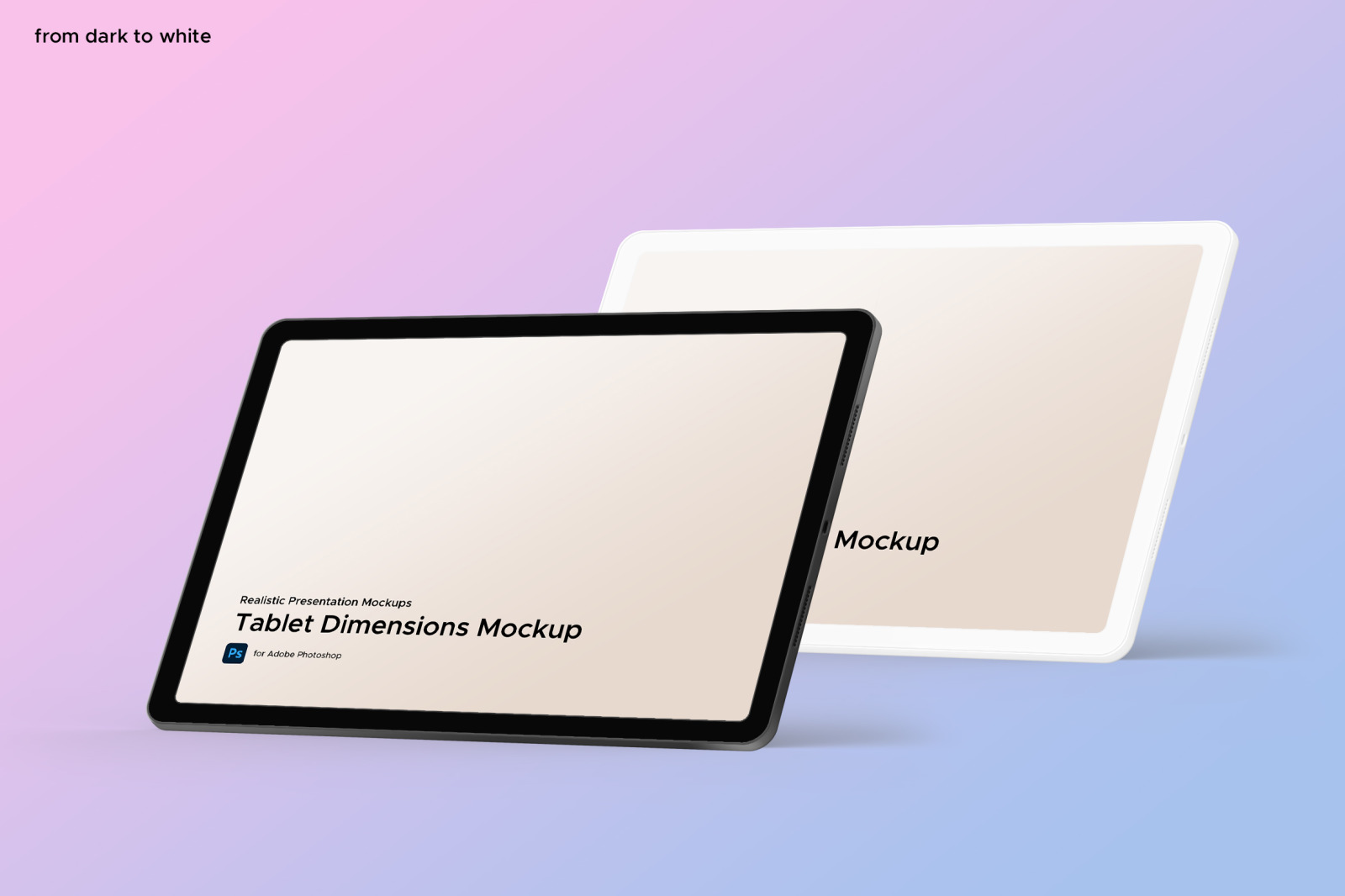Tablet Dimensions Mockup Tablet Dimensions Mockup