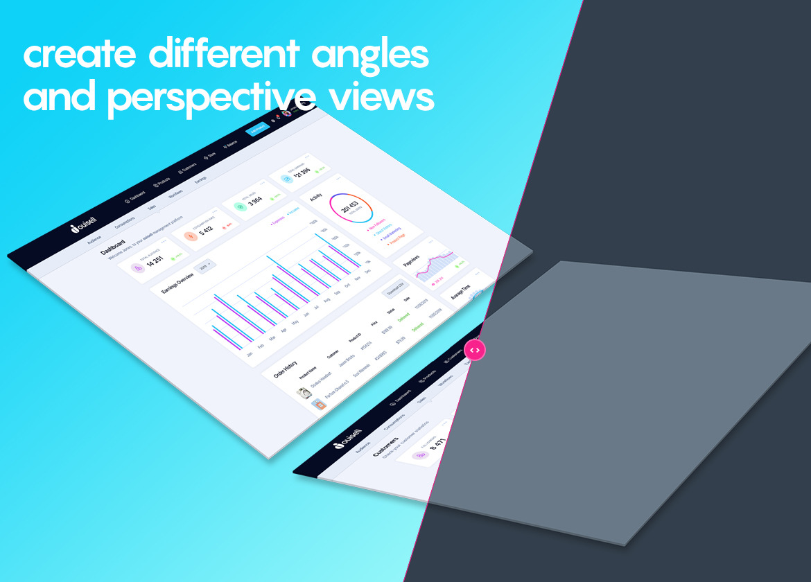 Perspective Screens Mockup