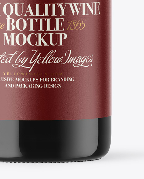 Dark Glass Wine Bottle Mockup