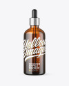 100ml Amber Glass Dropper Bottle Mockup