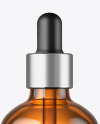 100ml Amber Glass Dropper Bottle Mockup