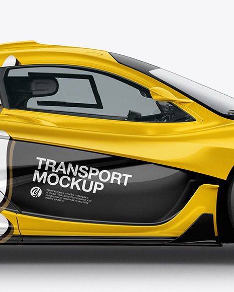 Sport Car Mockup - Side View