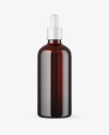 100ml Dark Amber Glass Dropper Bottle Mockup