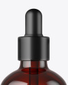 100ml Dark Amber Glass Dropper Bottle Mockup