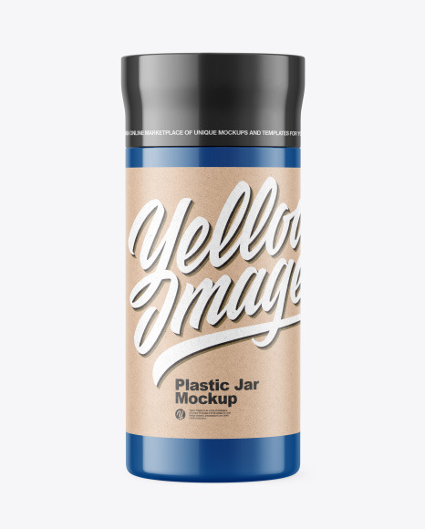 Glossy Plastic Jar Mockup