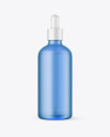 100ml Blue Frosted Glass Dropper Bottle Mockup