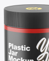 Matte Plastic Jar w/ Spoon Mockup