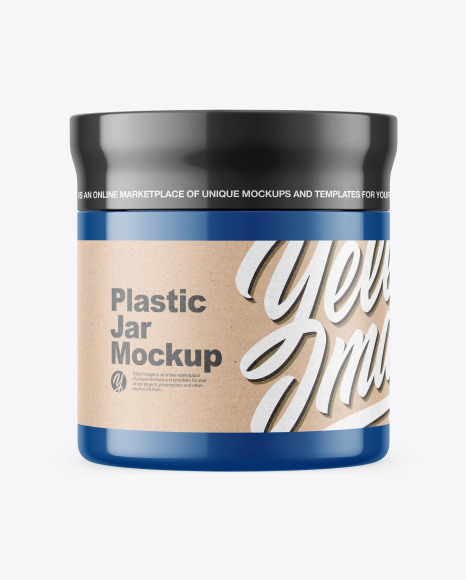 Glossy Plastic Jar Mockup