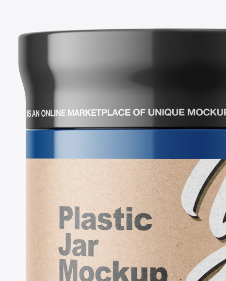 Glossy Plastic Jar Mockup