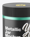 Metallic Plastic Jar w/ Spoon Mockup