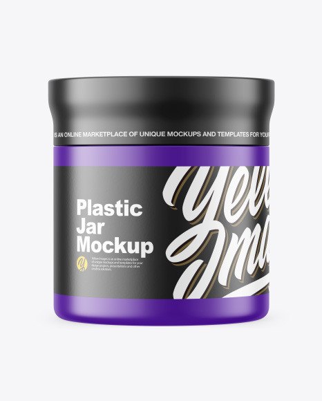 Matte Plastic Jar Mockup