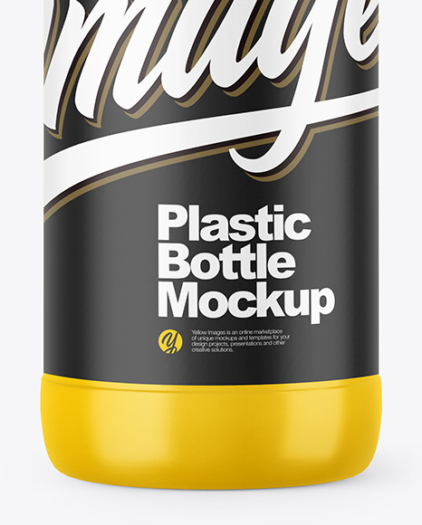 Glossy Plastic Bottle Mockup