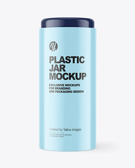 Glossy Plastic Jar Mockup