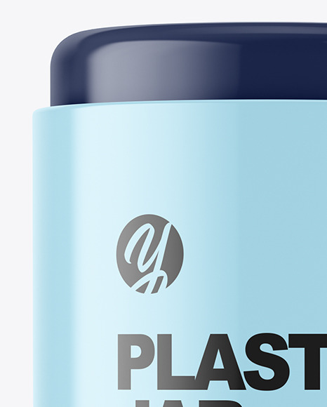 Glossy Plastic Jar Mockup