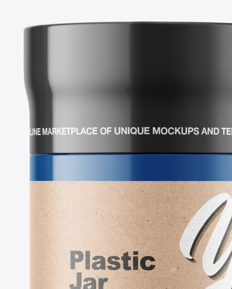 Glossy Plastic Jar Mockup