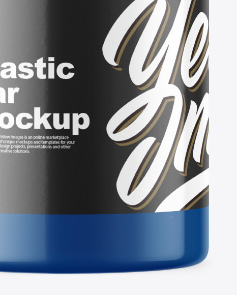 Glossy Plastic Jar Mockup