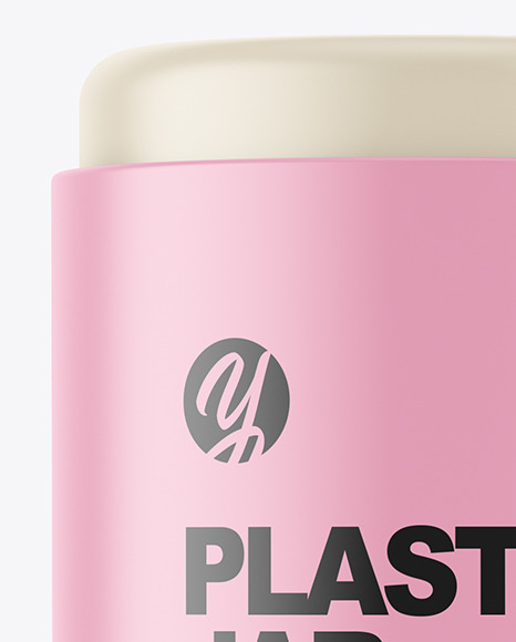 Matte Plastic Jar Mockup