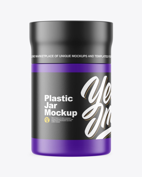 Matte Plastic Jar Mockup