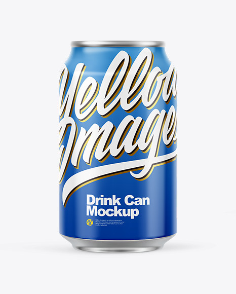 Glossy Drink Can Mockup