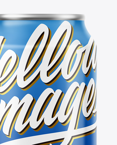 Glossy Drink Can Mockup