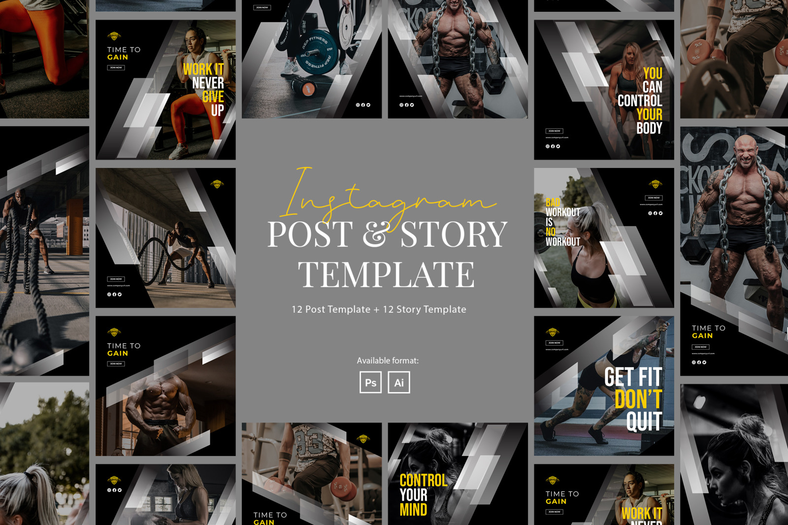 Sport Instagram Post and Story Template Sport Instagram Post and Story Template