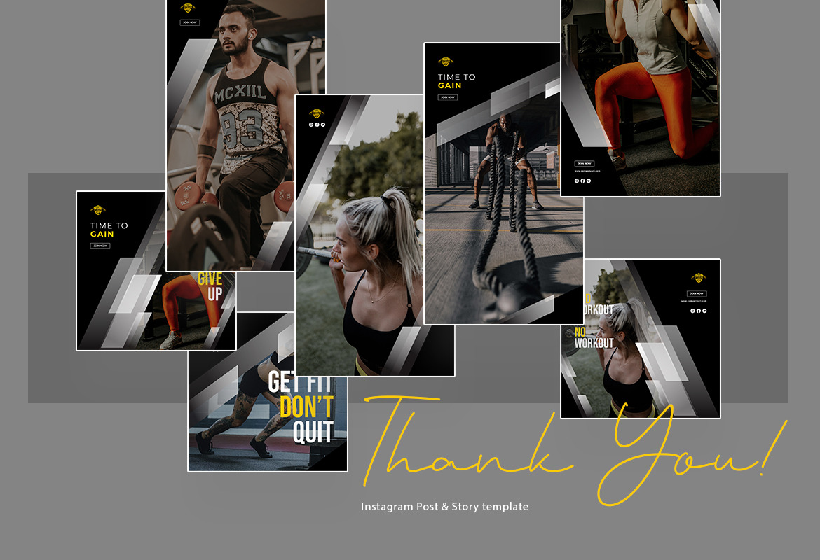 Sport Instagram Post and Story Template Sport Instagram Post and Story Template
