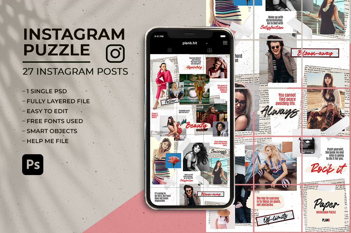 Paper - Social Media Instagram Puzzle Feed