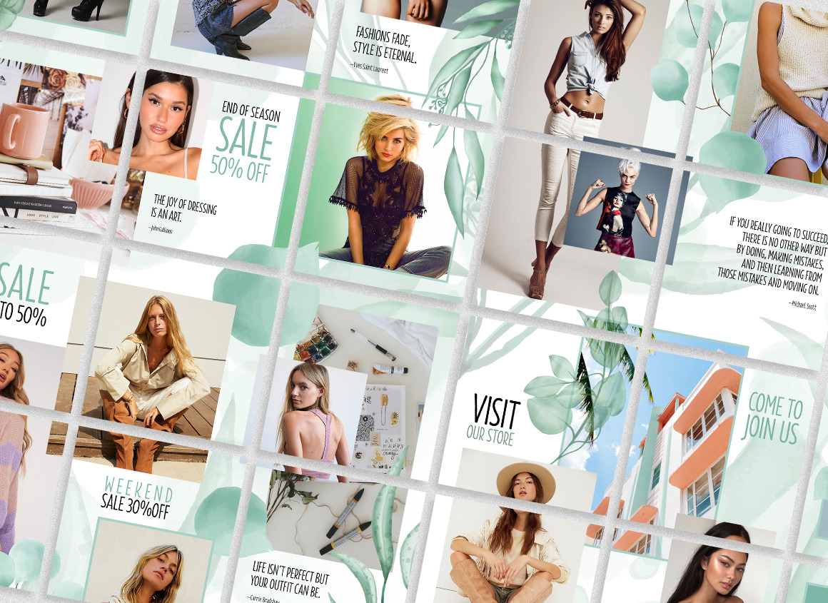 Green - Social Media Instagram Puzzle Feed Green - Social Media Instagram Puzzle Feed