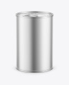 Matte Metallic Tin Can Mockup
