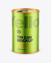 Matte Metallic Tin Can Mockup