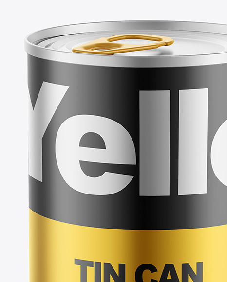 Matte Metallic Tin Can Mockup