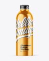 Metallic 200ml Aluminum Bottle w/ Screw Cap Mockup