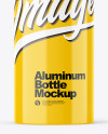 Glossy 200ml Aluminum Bottle w/ Screw Cap Mockup