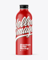 200ml Matte Aluminum Bottle w/ Screw Cap Mockup