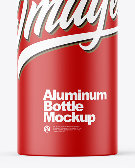 200ml Matte Aluminum Bottle w/ Screw Cap Mockup 200ml Matte Aluminum Bottle w/ Screw Cap Mockup