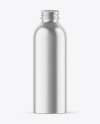 Brushed Metallic 200ml Aluminum Bottle w/ Screw Cap Mockup