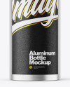 Brushed Metallic 200ml Aluminum Bottle w/ Screw Cap Mockup