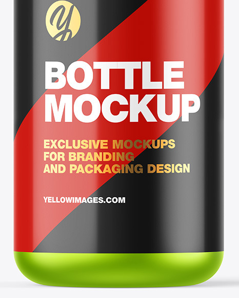 Matte Metallic Bottle w/ Open Pump Mockup