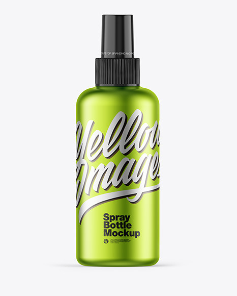 Metallic Spray Bottle Mockup