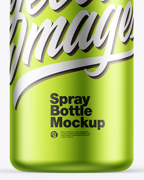 Metallic Spray Bottle Mockup