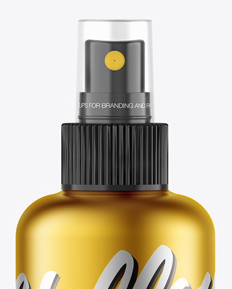 Metallic Spray Bottle Mockup