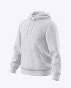 Melange Hoodie Mockup - Front Half Side View