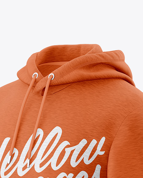 Melange Hoodie Mockup - Front Half Side View