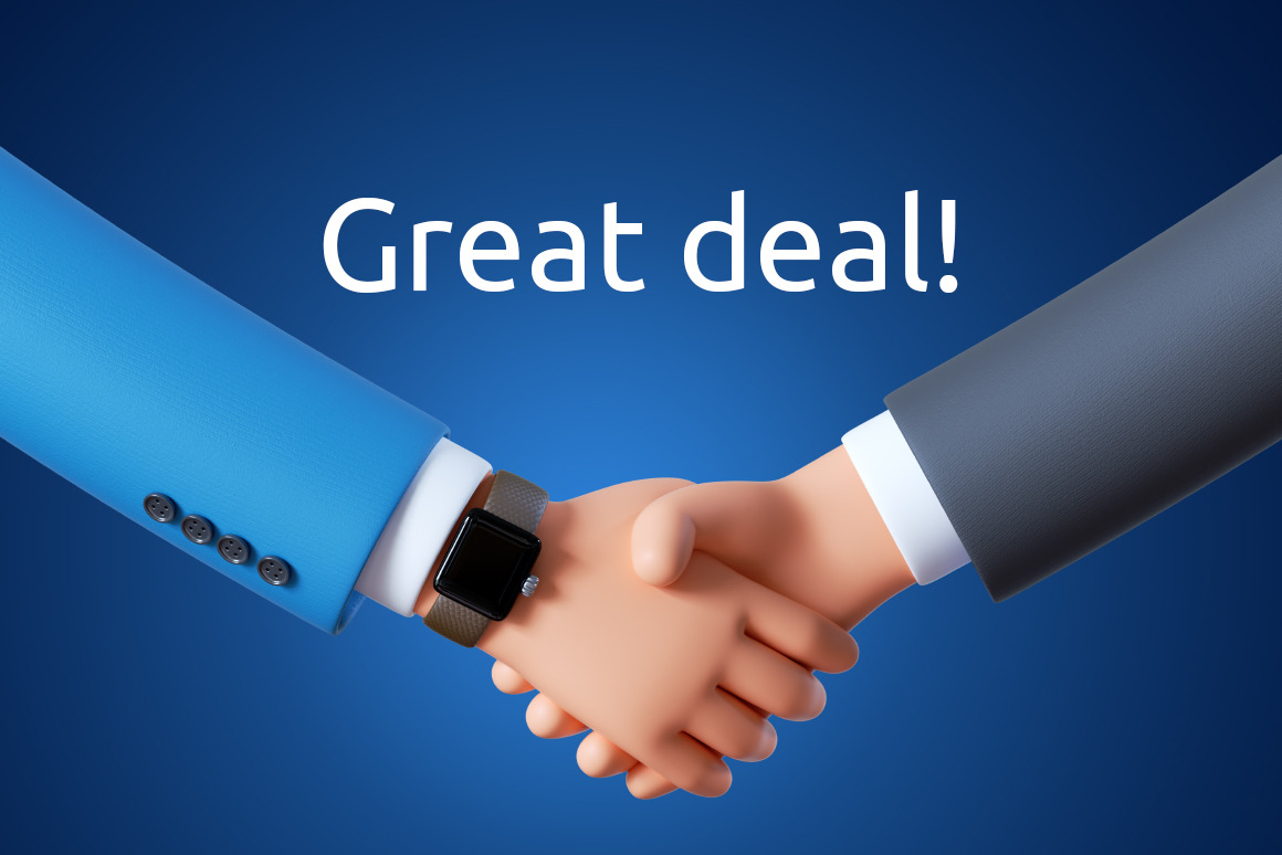 Business Cartoon Hands Set Business Cartoon Hands Set