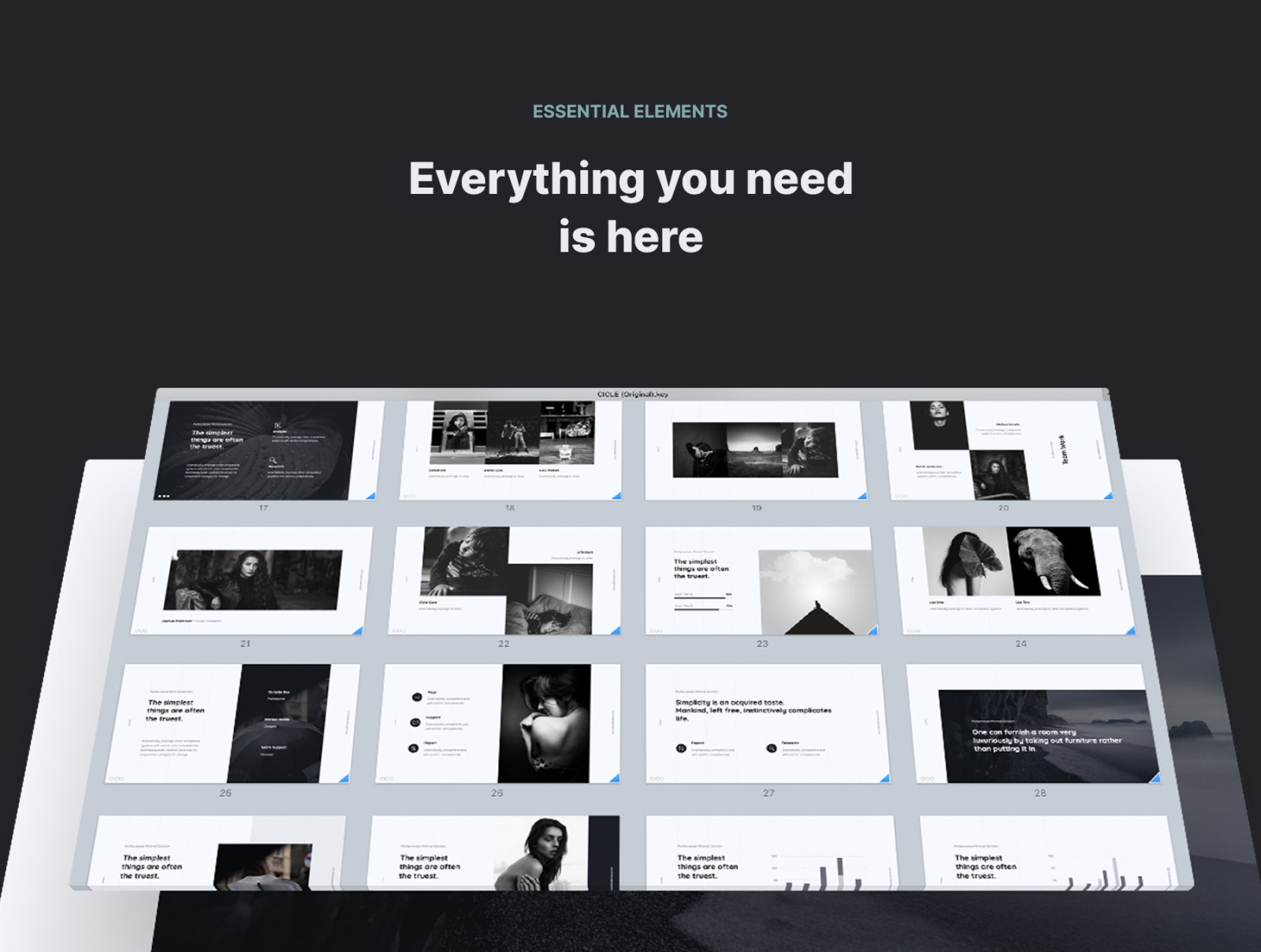 CICLE - Minimal &amp; Creative Presentation Template