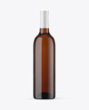 Amber Glass White Wine Bottle Mockup