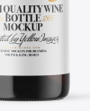 Amber Glass White Wine Bottle Mockup