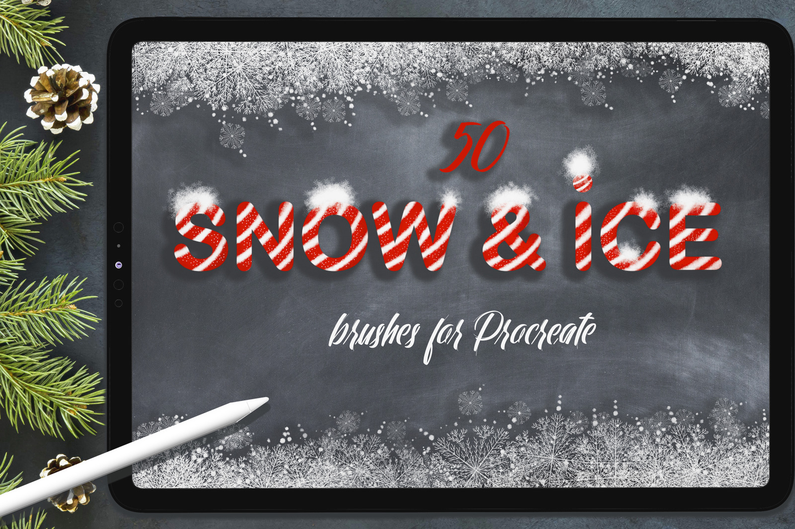 Snow &amp; Ice Procreate Brush Set