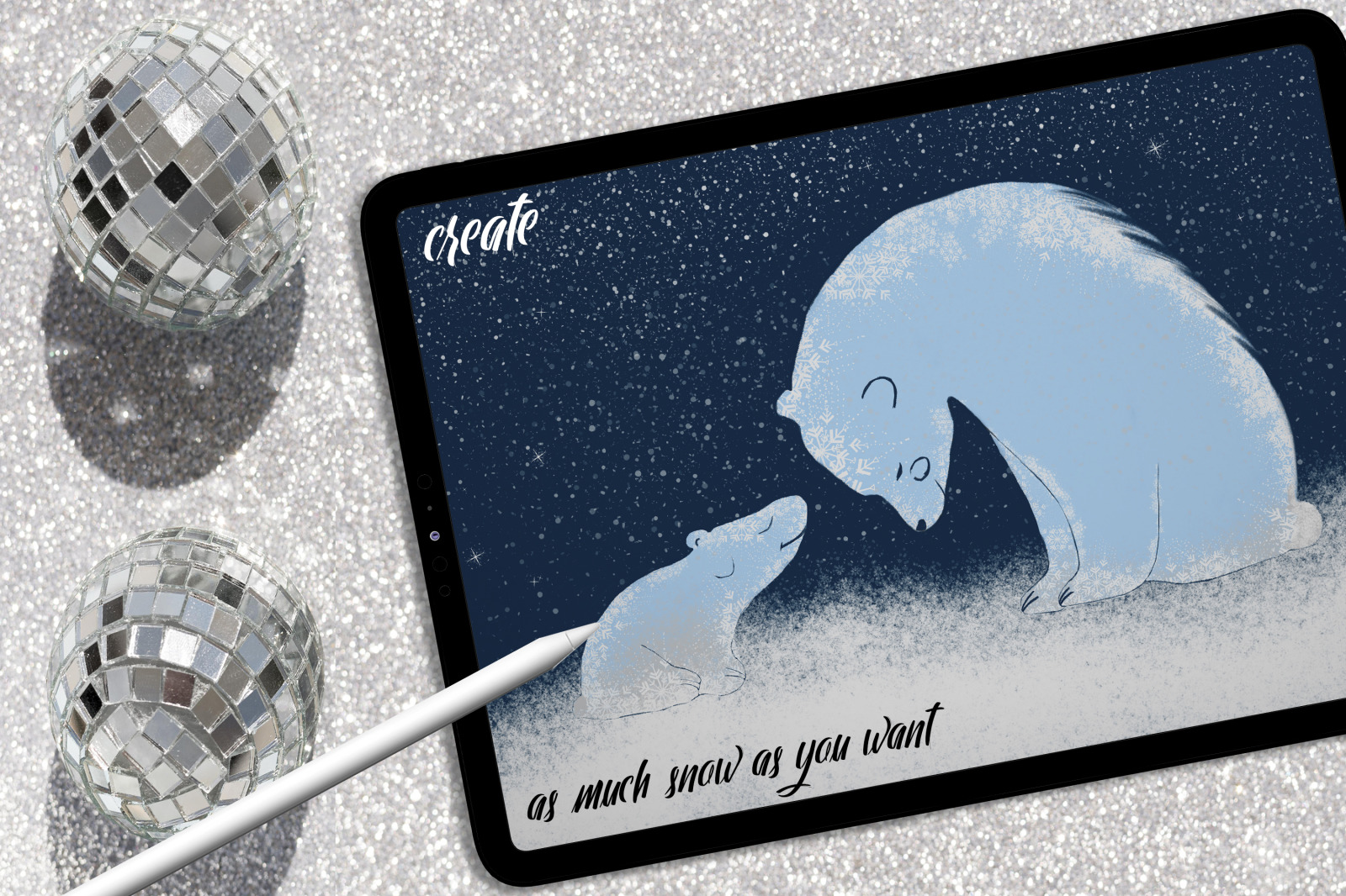 Snow &amp; Ice Procreate Brush Set