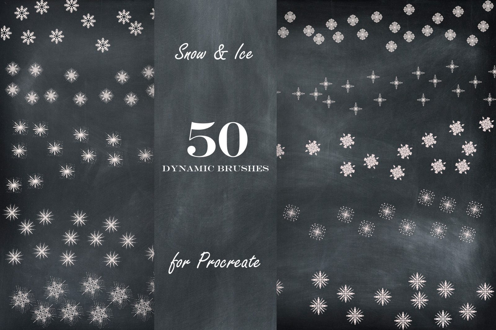 Snow &amp; Ice Procreate Brush Set